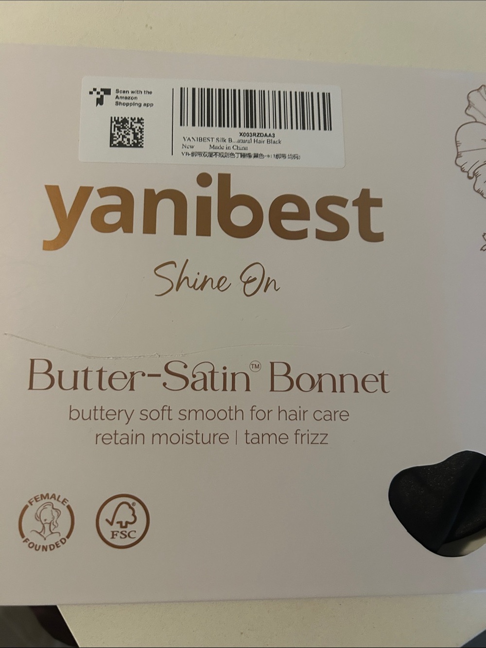 Butter-Satin Bonnet - Black